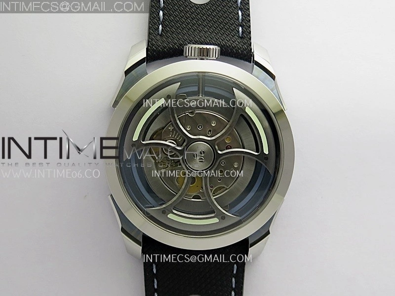 MB&F M.A.D.1.Blue SS K11F 1:1 Best Edition on Black Leather Strap Miyota 821A